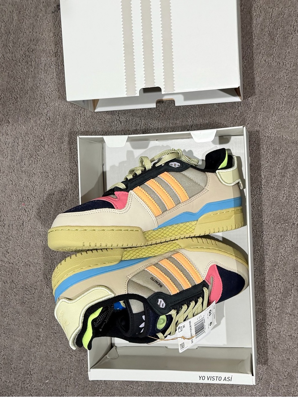 Adidas x Bad Bunny Forum PowerPhase Catch and Throw GZ2009 Men’s Size 9 Shoes - Picture 2 of 3